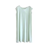 Damen Nachthemden - Sommer Dünnes Nachthemd Home Kleidung Ärmelloses Lose Langes Kleid Loungewear Kleid Lässig Einfache Nachtwäsche Weicher Pyjama,Grün,L