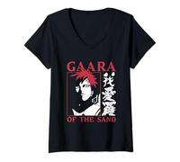 Damen Naruto Shippuden Gaara of the Sand T-Shirt mit V-Ausschnitt
