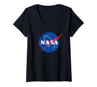 Damen NASA Meatball Insignia - Symbol der NASA T-Shirt mit V-Ausschnitt