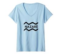Damen Nazare T-Shirt mit V-Ausschnitt