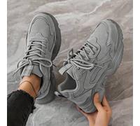 Damen neue vielseitige einfarbige retro neutrale Outdoor Lässig Erhöhung Sneaker, Sport Laufschuhe für den Alltag, passen zu Paarschuhen