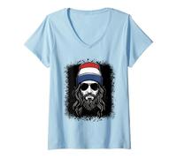 Damen Niederlande Flagge Beanie Guy Dutch Travel Pride T-Shirt mit V-Ausschnitt