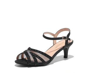 Damen Nina Niedrig Absatz Pumps Sandalen Glitzer Schuhe Tanzschuhe Damen High Heels Sexy Tanzschuhe Damen Latein