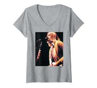 Damen Nirvana Kurt Cobain In Utero Tour von Phil Nicholls T-Shirt mit V-Ausschnitt