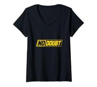 Damen No Doubt Shirt mit sarkastischem Meme-Humor als Geschenk für T-Shirt mit V-Ausschnitt