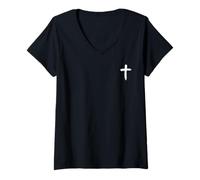Damen No Other Name Jesus Christian Faith T-Shirt mit V-Ausschnitt