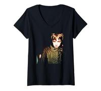 Damen Noel Gallagher Oasis Britpop Gitarrist 1996 T-Shirt mit V-Ausschnitt