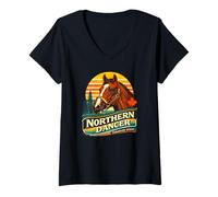 Damen Northern Dancer Horse, Pferderennen, Santa Anita, Del Mar T-Shirt mit V-Ausschnitt