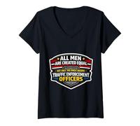 Damen Nur die besten Männer Werden Verkehrsbeamte TEO T-Shirt mit V-Ausschnitt