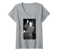 Damen Oasis Liam Gallagher Definitely Maybe Era von Andy Willsher T-Shirt mit V-Ausschnitt