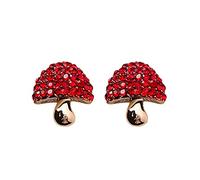 Damen Ohrhänger, Süße Rettich Ohrringe Kirsche Ohrringe Rot Ohrstecker Set für Frauen Mädchen S925 Silber Ohrstecker für Frauen mit weichen Ohrsteckern Edler Schmuck Partys Feiertage (RD6, One Size)