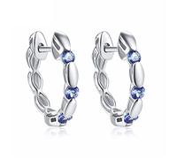 Damen Ohrringe Mode Schmuck Tansanit Damen Ohrringe Solid Sterling Silber Purple Edelstein glänzende Elegante Anhängerohrringe Ohrringe Ohrringe ui