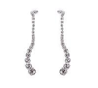 Damen-Ohrringe Ohrhänger Lang Kristalle von Preciosa® Versilbert Nickelfrei Titan