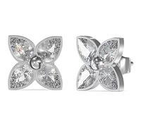 Damen-Ohrringe von Guess aus der Studs Party-Kollektion. Das Schmuckstück aus Stahl, Größe: 12 mm, Farbe: Silber, Referenz ist JUBE02150JWRHT/U.