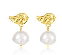 Damen-Ohrringe, zierliche Brautohrringe für Hochzeit, Perlenohrringe für Frauen, 925er-Sterlingsilber, Süßwasser-Zuchtperle, baumelnde Ohrringe, Schmuck-Ohrringe