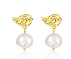 Damen-Ohrringe, zierliche Brautohrringe für Hochzeit, Perlenohrringe für Frauen, 925er-Sterlingsilber, Süßwasser-Zuchtperle, baumelnde Ohrringe, Schmuck-Ohrringe