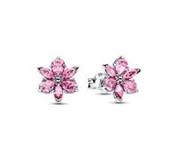 Damen Ohrstecker Herbarium rosa Blume, Sterlingsilber