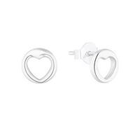 s.Oliver Ohrstecker Damen, Silber, onesize, Herz, 8 mm, Silber 925, rhodiniert 2035754