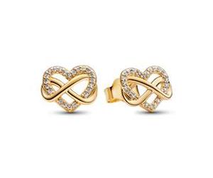 Damen Ohrstecker Sparkling Infinity Heart