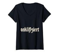 Damen Onklifiziert - für echte Onkelz Fans T-Shirt mit V-Ausschnitt