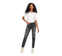 Damen ONLY Stretch Ankle Jeans | Gerade ONLEMILY High Waist Hose | Classic Design Denim Straight Pants, Farben:Grau, Größe:25W / 30L