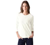 Cecil Damen Langarmshirt Ottoman-Shirt B322073 – gestreift, Rundhals – Weiß XL (44)