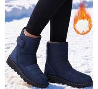 Damen Outdoor Schneestiefel, knöchelhoch, warm, dick, runde Zehenkappe, flacher Absatz, Größen 36-45, kältebeständig, lässige Winterstiefel für Mütter