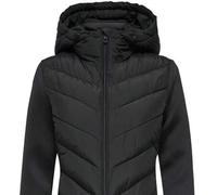 Damen Oversize Kunstleder Jacke mit Reißverschluss, überschnittenem Schulterdesign und Bindedetail, schwarze Fliegerjacke