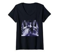 Damen Ozzy Osbourne Bark At the Moon Videodreh Simon Fowler T-Shirt mit V-Ausschnitt