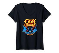 Damen Ozzy Osbourne Classic Schläger T-Shirt mit V-Ausschnitt