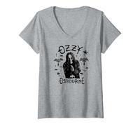 Damen Ozzy Osbourne - Flying Cross T-Shirt mit V-Ausschnitt