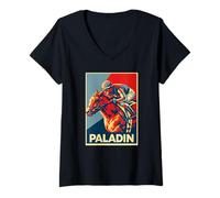 Damen Paladin Pferd, Pferderennen, Santa Anita, Del Mar, Pferde T-Shirt mit V-Ausschnitt