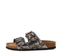 Damen-Pantolette BLACK/SNAKE - Gr. - 36