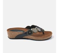 Damen Pantoletten 75.455 Black Braun - Gr. - 38