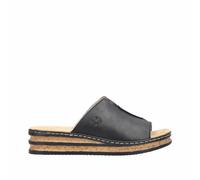 Rieker Pantolette 629M9 00 Damen Lederimitat Schwarz Größe 42