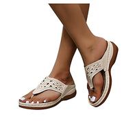 Damen Pantoletten mit Absatz,Strass Glitzer Keilsandalen Böhmen Strandsandalen Blumen Sommerschuhe Plattform Flip-Flops Plateau Schuhe Sexy Offene Toe Slippers Weichen Sohlen Hausschuhe