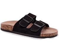 Damen Pantoletten Mit Korksohle Schnalle Schwarz Brooks, sc schwarz, 37 EU