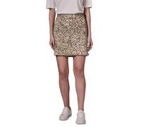 Sommerrock STREET ONE STUDIO, Damen, Gr. 40, braun (creamy braun), Stoff, 90% Polyester, 10% Elasthan, bedruckt, gerade kniefrei, Röcke, mit Elastikbund (10678547-40) creamy braun