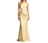 Damen Partykleid Maxikleid trägerlos rückenfrei mit Schlitz Plissiertes A-Linien-Abendkleid sexy elegant Cocktailkleid Sommer Kleid für Party Club Abend