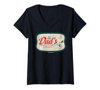 Damen Peanuts Snoopy Vatertag DIY Dad 24 Hour Greatest Best LOL T-Shirt mit V-Ausschnitt