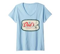 Damen Peanuts Snoopy Vatertag DIY Dad 24 Hour Greatest LOL Best T-Shirt mit V-Ausschnitt