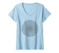 Damen Pi Kollabierende Spirale Pi T-Shirt mit V-Ausschnitt