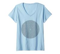 Damen Pi-Spiralziffern von Pi-Spirale T-Shirt mit V-Ausschnitt