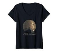 Damen Pink Floyd Pyramidenkreis "The Dark Side of the Moon" T-Shirt mit V-Ausschnitt