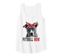 Damen Pitbull Mom lustiger niedlicher Vintage-Pitbull-Hund Tank Top