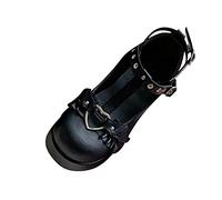 Damen Plattform Mary Janes Schuhe Sweet Toe Knöchel Lolita Gothic Plateau Kleid Pumps Schuhe Dicker Absatz Pumps Damen Schnalle Riemen Wohnungen Seicht Mund Japanisch Süß Lolita Prinzessin Sandalen