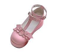 Damen Plattform Mary Janes Schuhe Sweet Toe Knöchel Lolita Gothic Plateau Kleid Pumps Schuhe Dicker Absatz Pumps Damen Schnalle Riemen Wohnungen Seicht Mund Japanisch Süß Lolita Prinzessin Sandalen