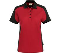 HAKRO Damen Poloshirt Contrast Mikralinar® 239, rot/anthrazit, Größe 6XL (Arbeitshemd & Arbeitsshirt)