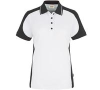 Hakro Poloshirt Contrast MIKRALINAR Damen - Weiß / Anthrazit , XXL (EU)