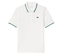 Damen Poloshirt Lacoste Pique With Contrast Striped Collar- white - Weiß (S)